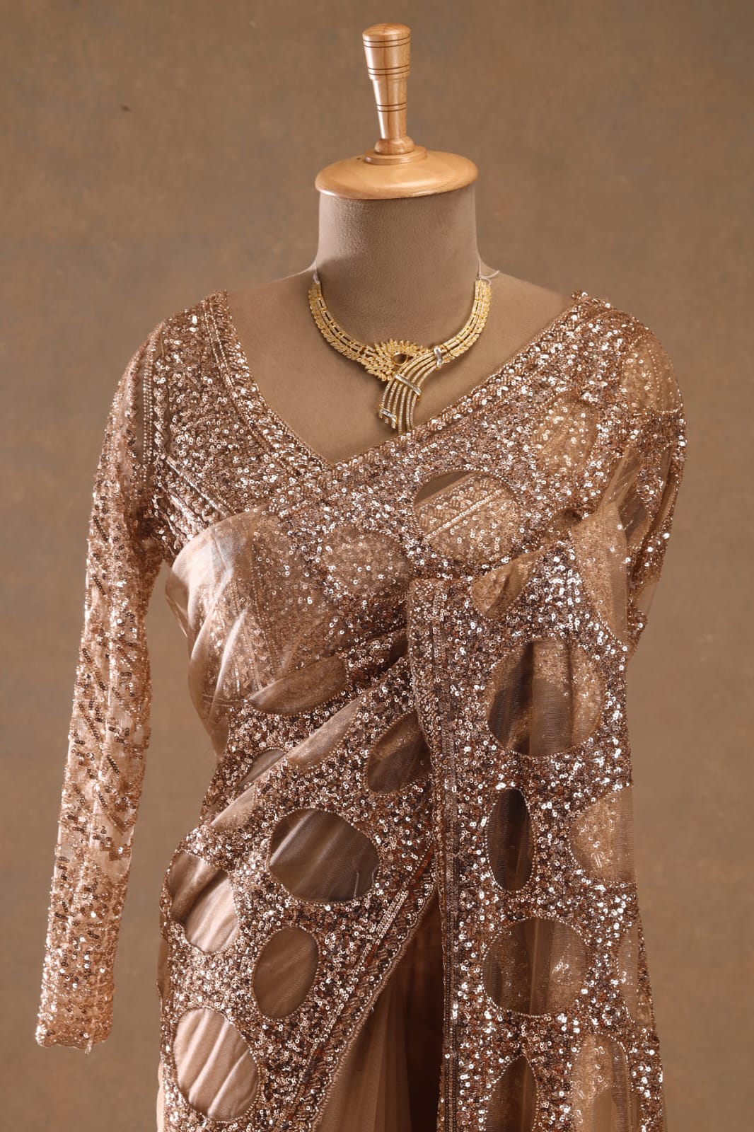 Breathtaking Luxurious Gold Saree