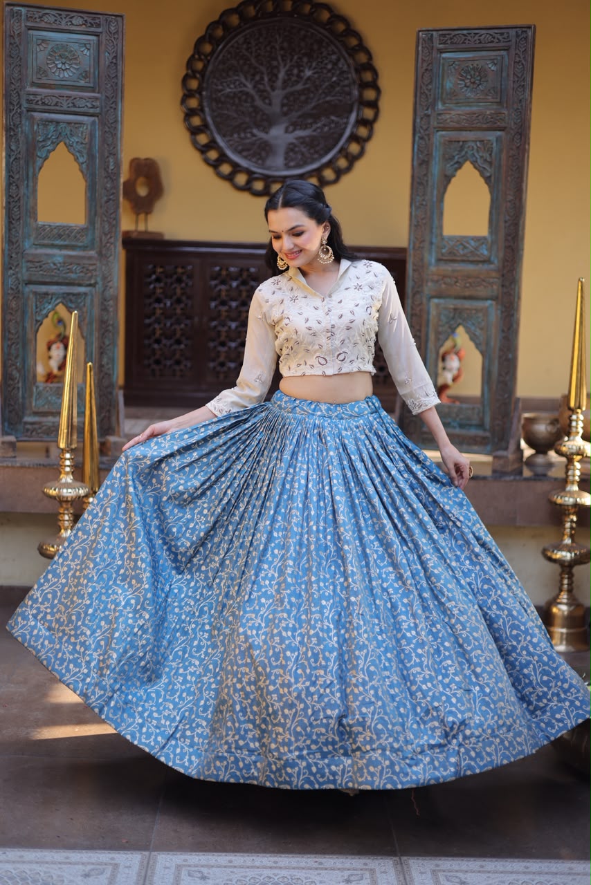 STYLISH COSMOS WEAVING JACQUARD INDO WESTERN OUTFIT