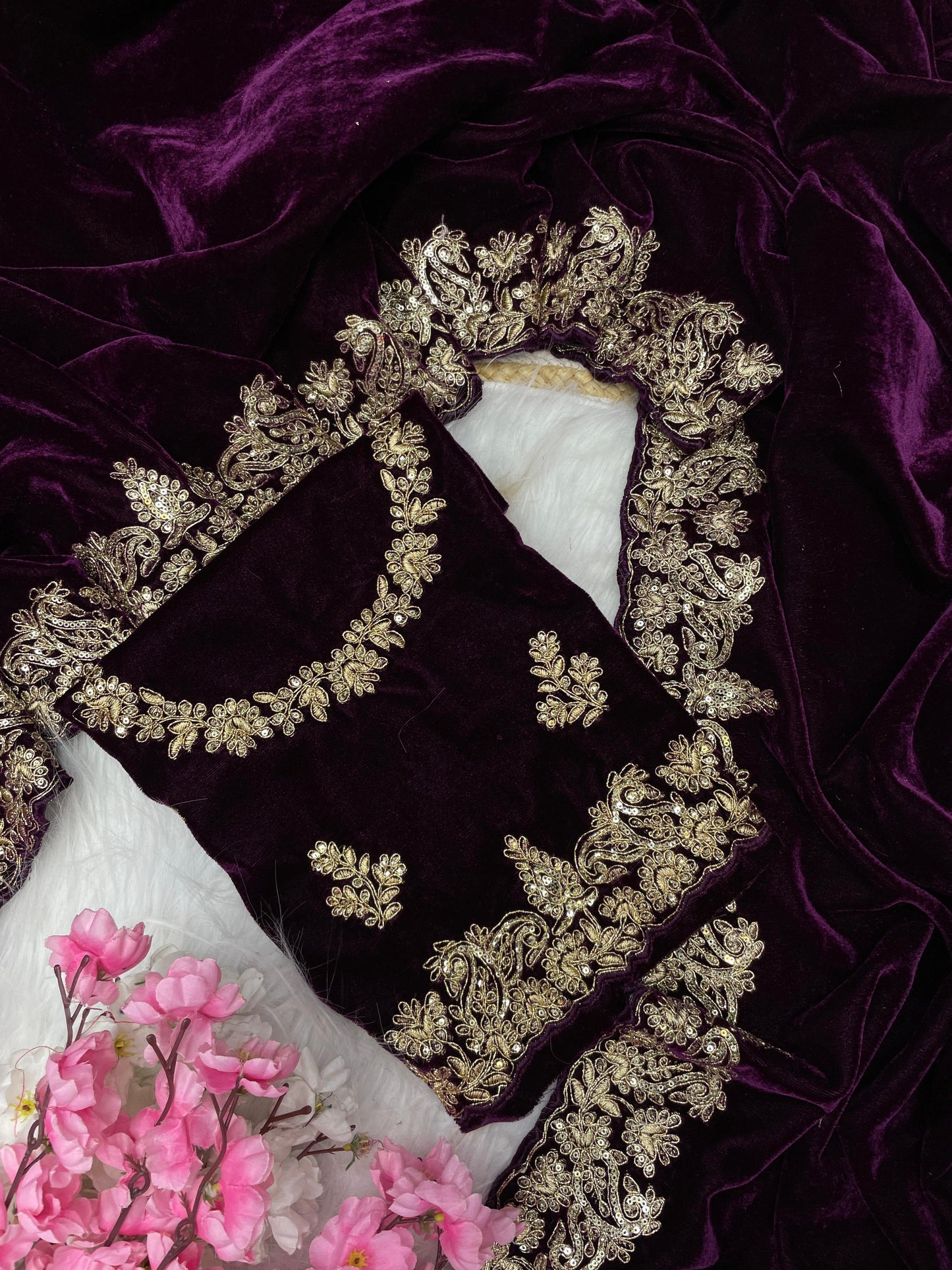 Exclusive Pure Velvet Premium Occassion Wear Saree
