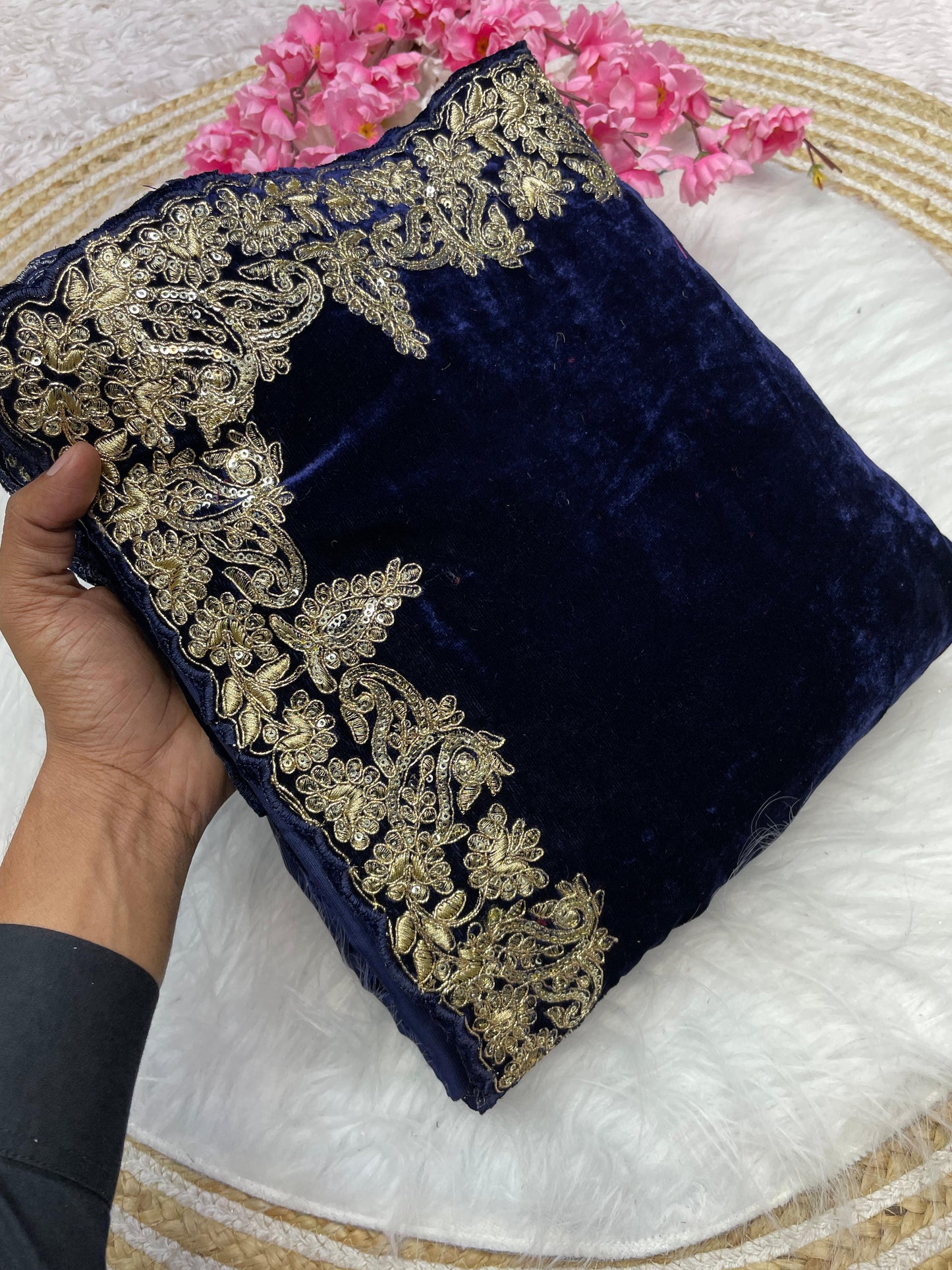 Exclusive Pure Velvet Premium Occassion Wear Saree