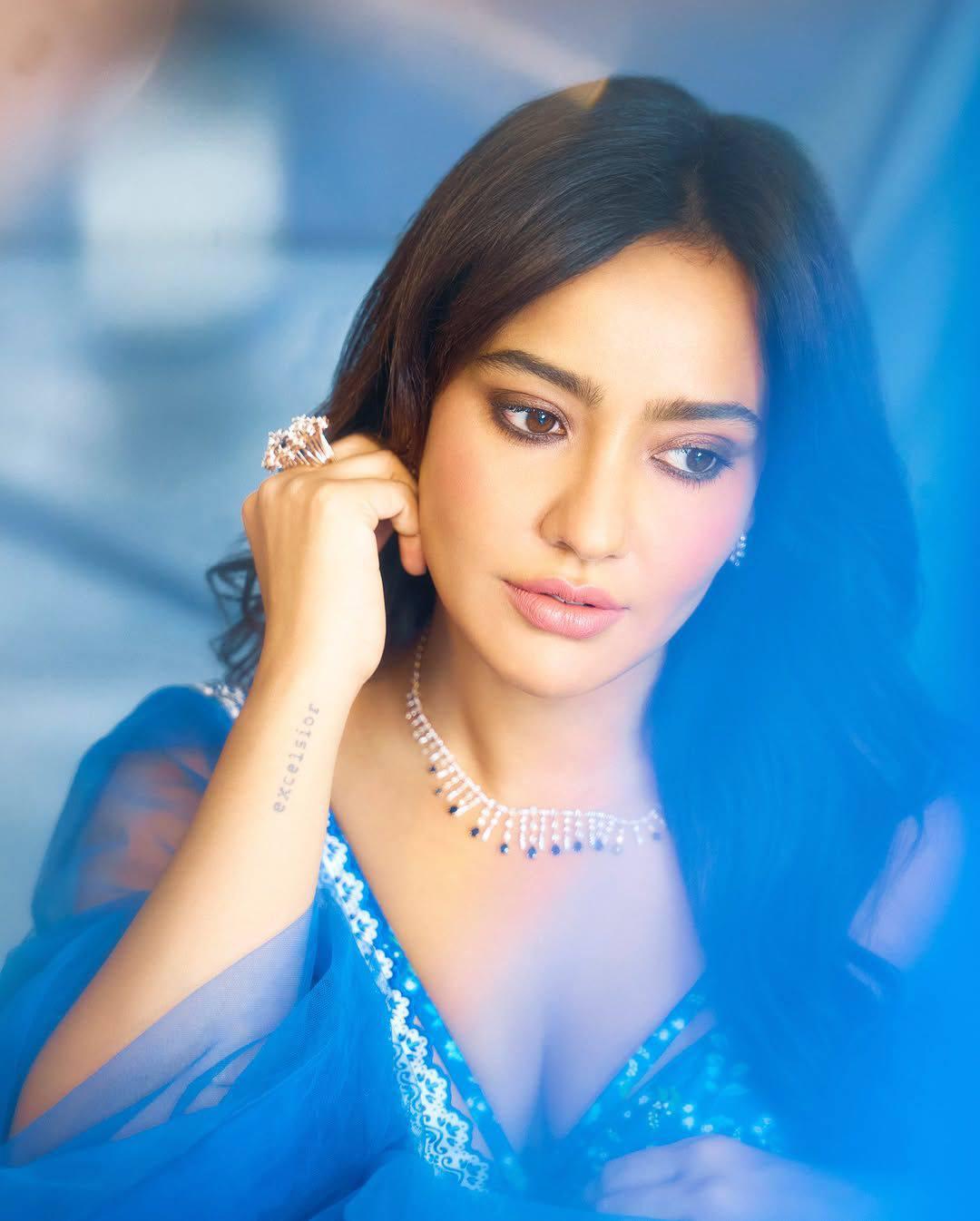 Breezy Floral & Unapologetic Glam Blue Lehenga