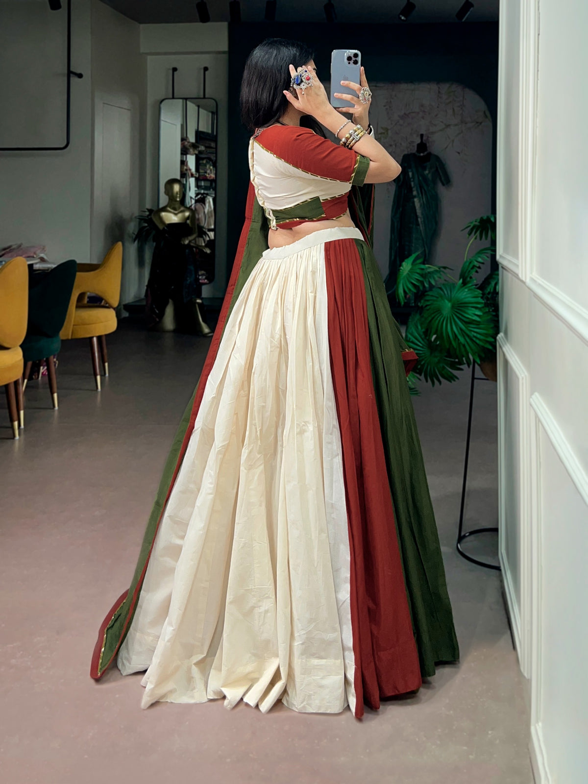 Festive twirls pure cotton lehenga