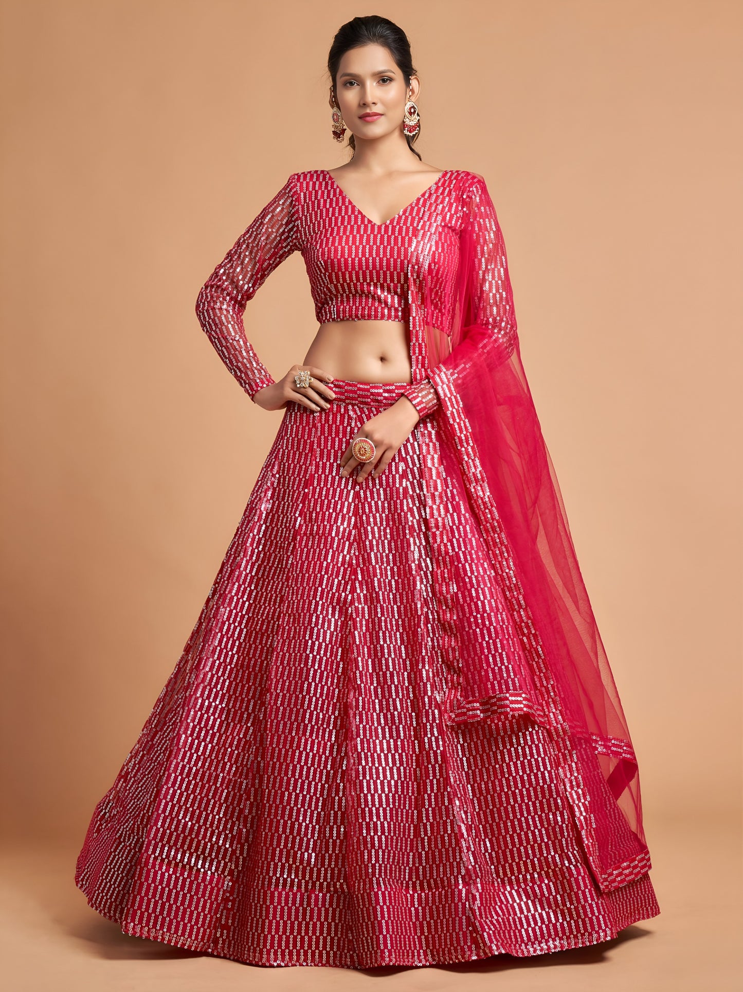 Vibrant Pink Lehenga For Chic Bling & Attractive Looks