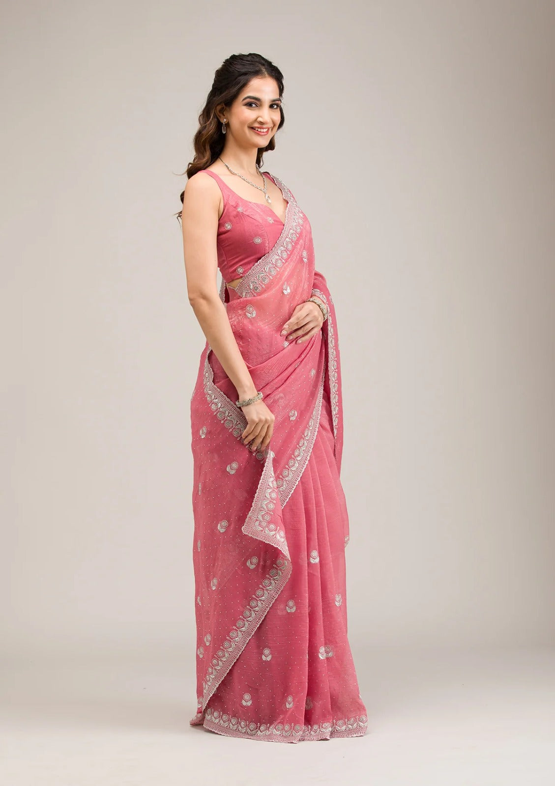 Summer Crunchy Chiffon Premium Saree