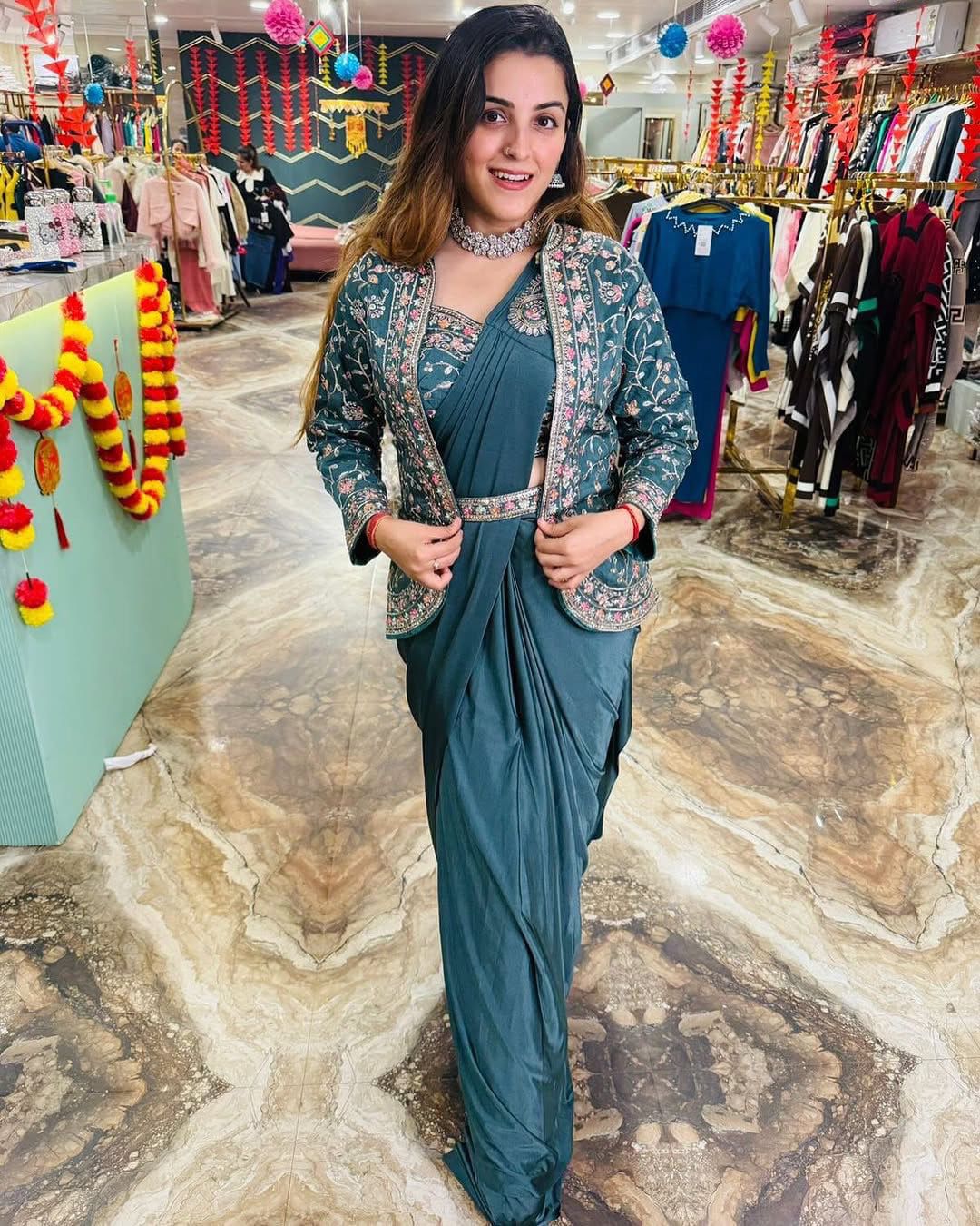 JACKET COORD PREMIUM SAREE SET - READY TO WEAR