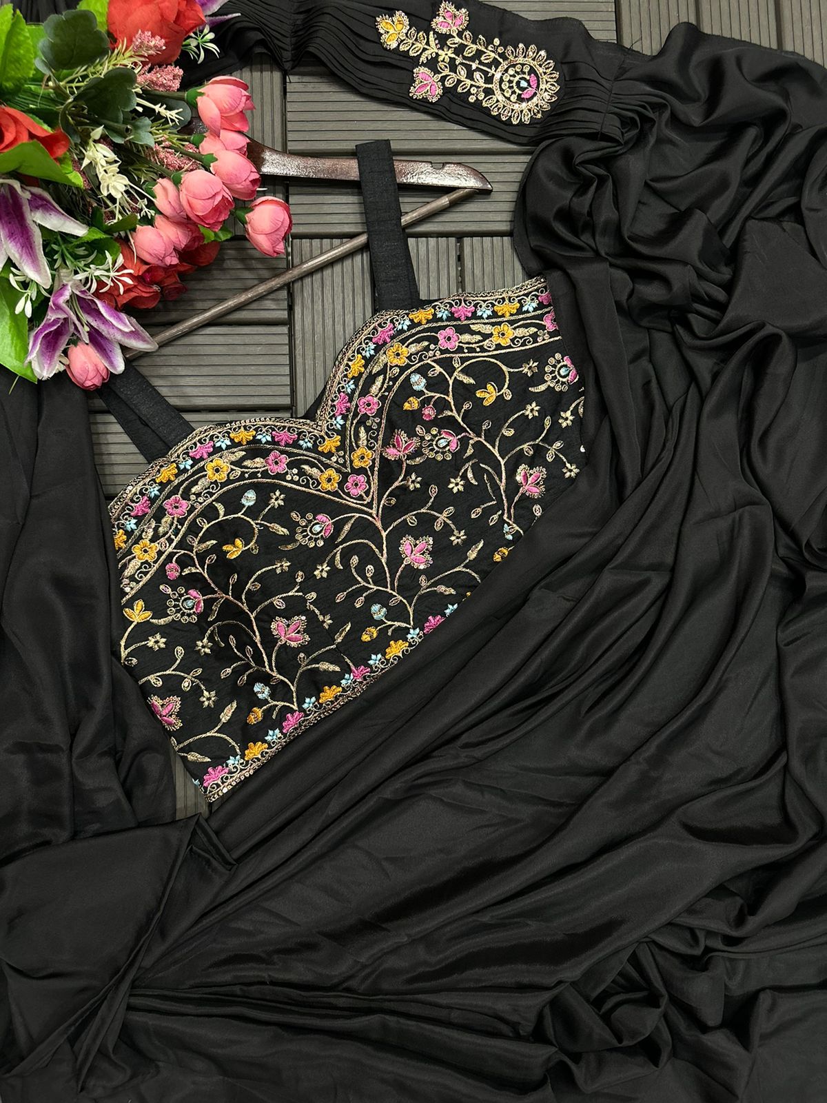 JACKET COORD PREMIUM SAREE SET - READY TO WEAR