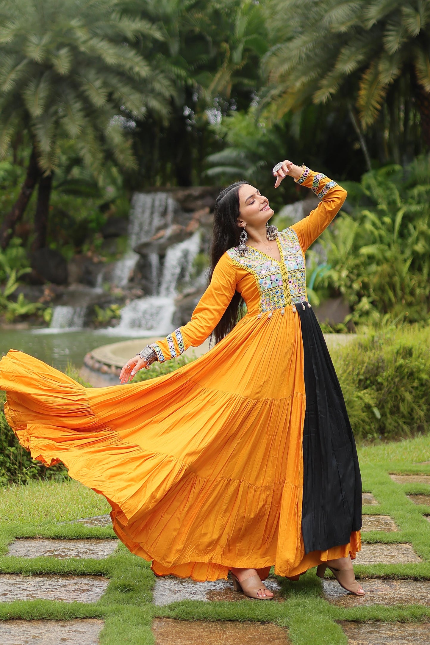 Enchanting Yellow Partywear Gown