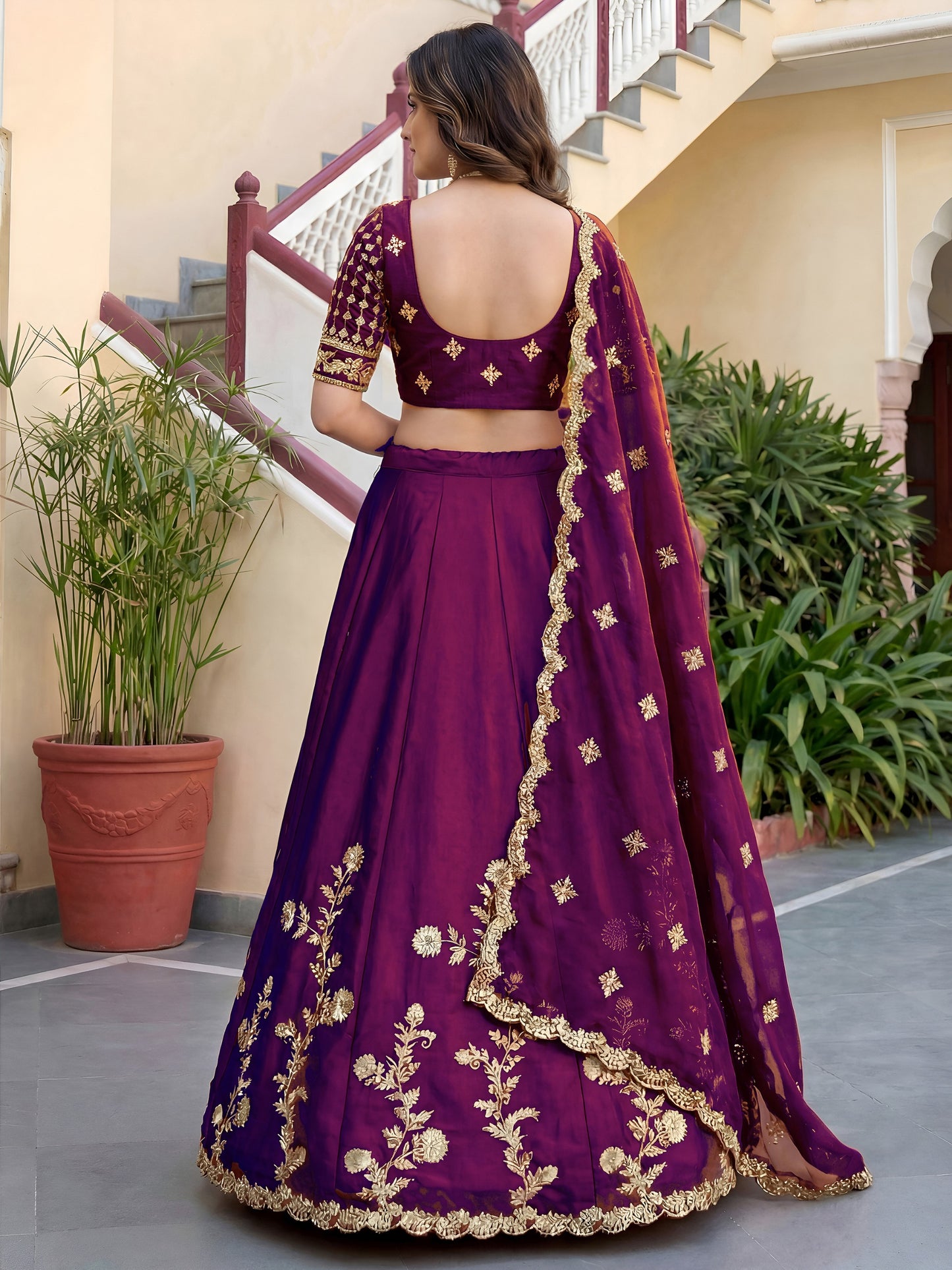 Regal Wine Royal Bloom Lehanga