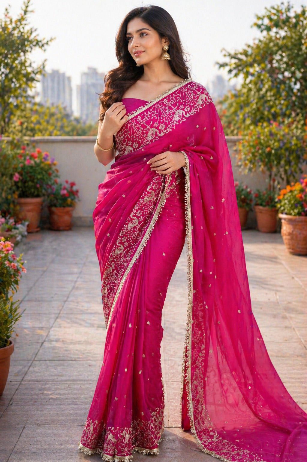 Bollywood Trends Designer Soft Star Georgette Saree