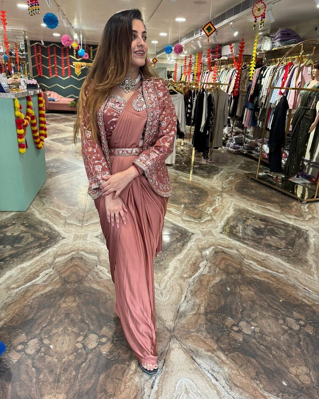 JACKET COORD PREMIUM SAREE SET - READY TO WEAR