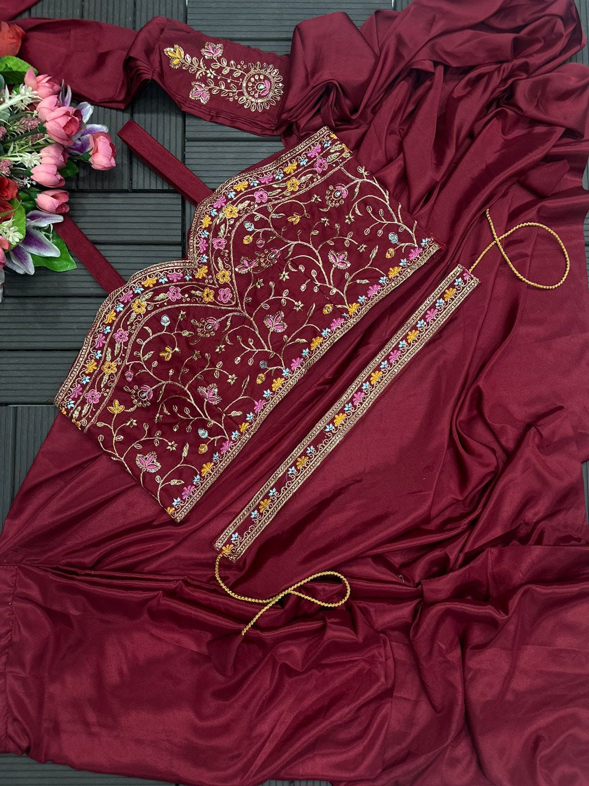 JACKET COORD PREMIUM SAREE SET - READY TO WEAR