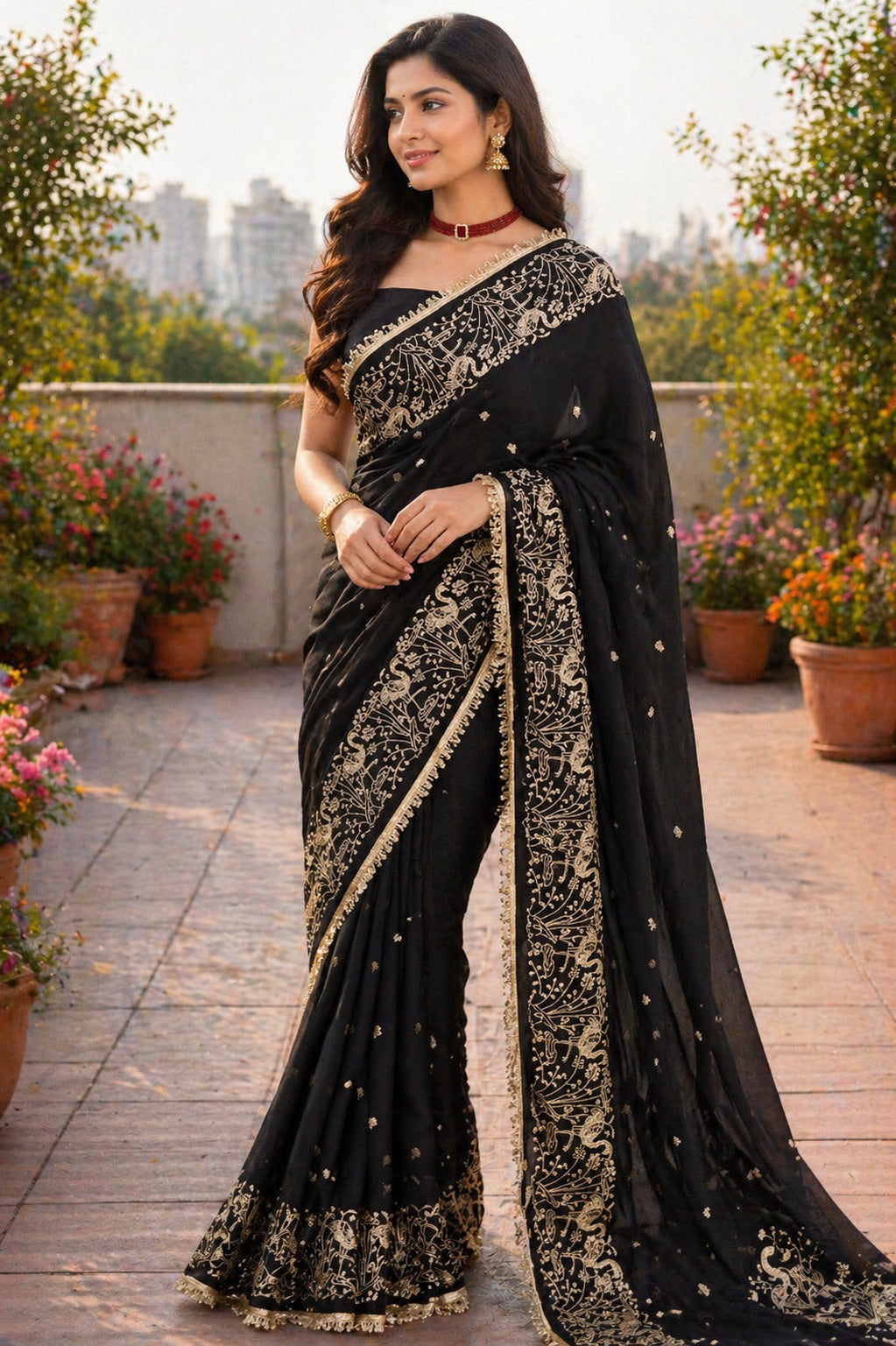 Bollywood Trends Designer Soft Star Georgette Saree
