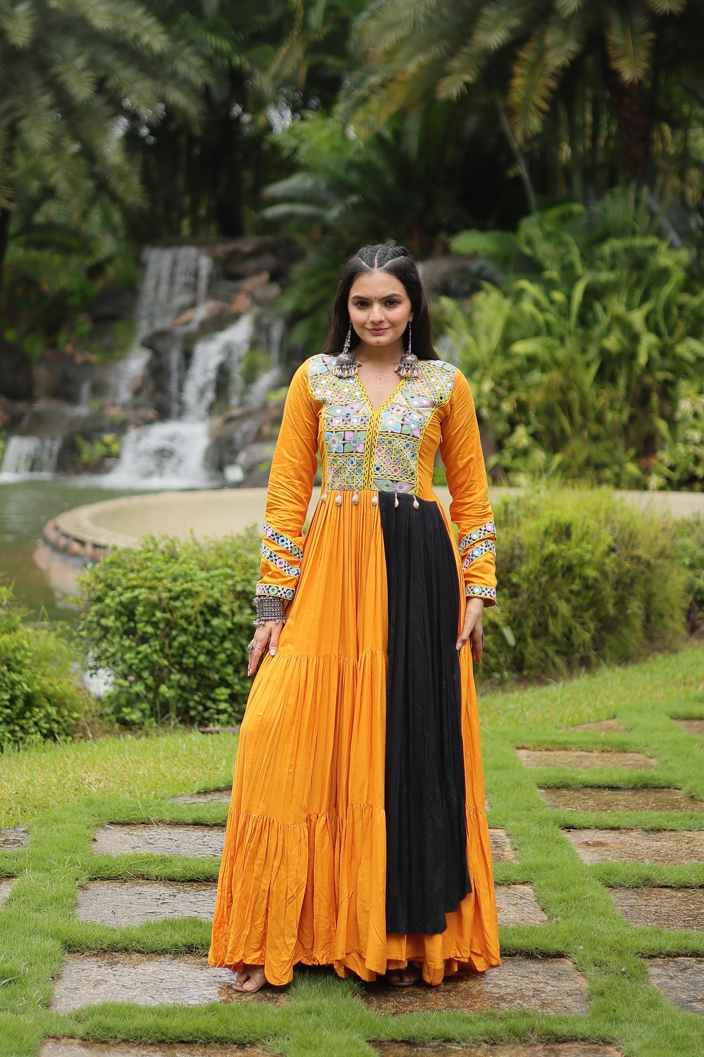 Enchanting Yellow Partywear Gown