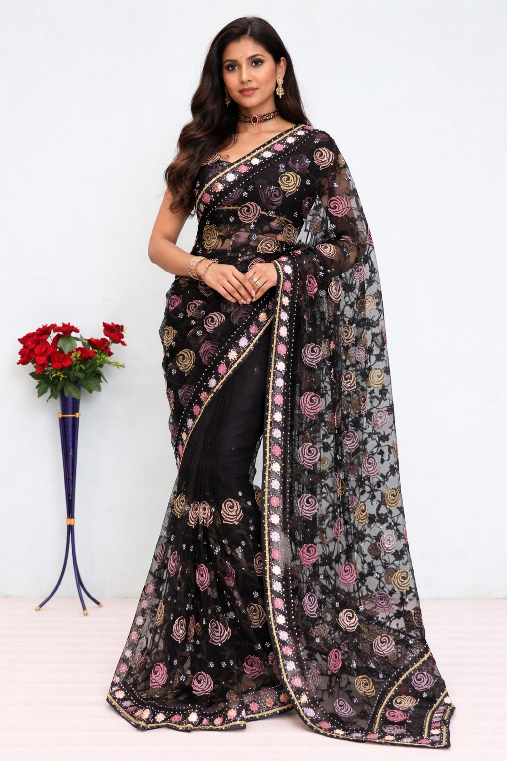 Most Beautiful Butterfly Net Saree