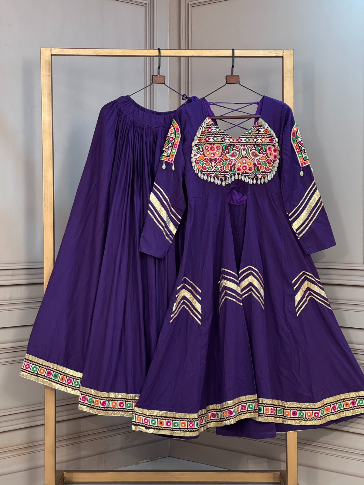 NAVRATRI INDO WESTERN KURTI LEHENGA