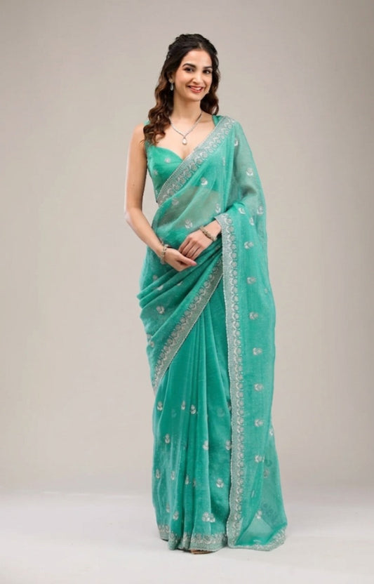 Summer Crunchy Chiffon Premium Saree