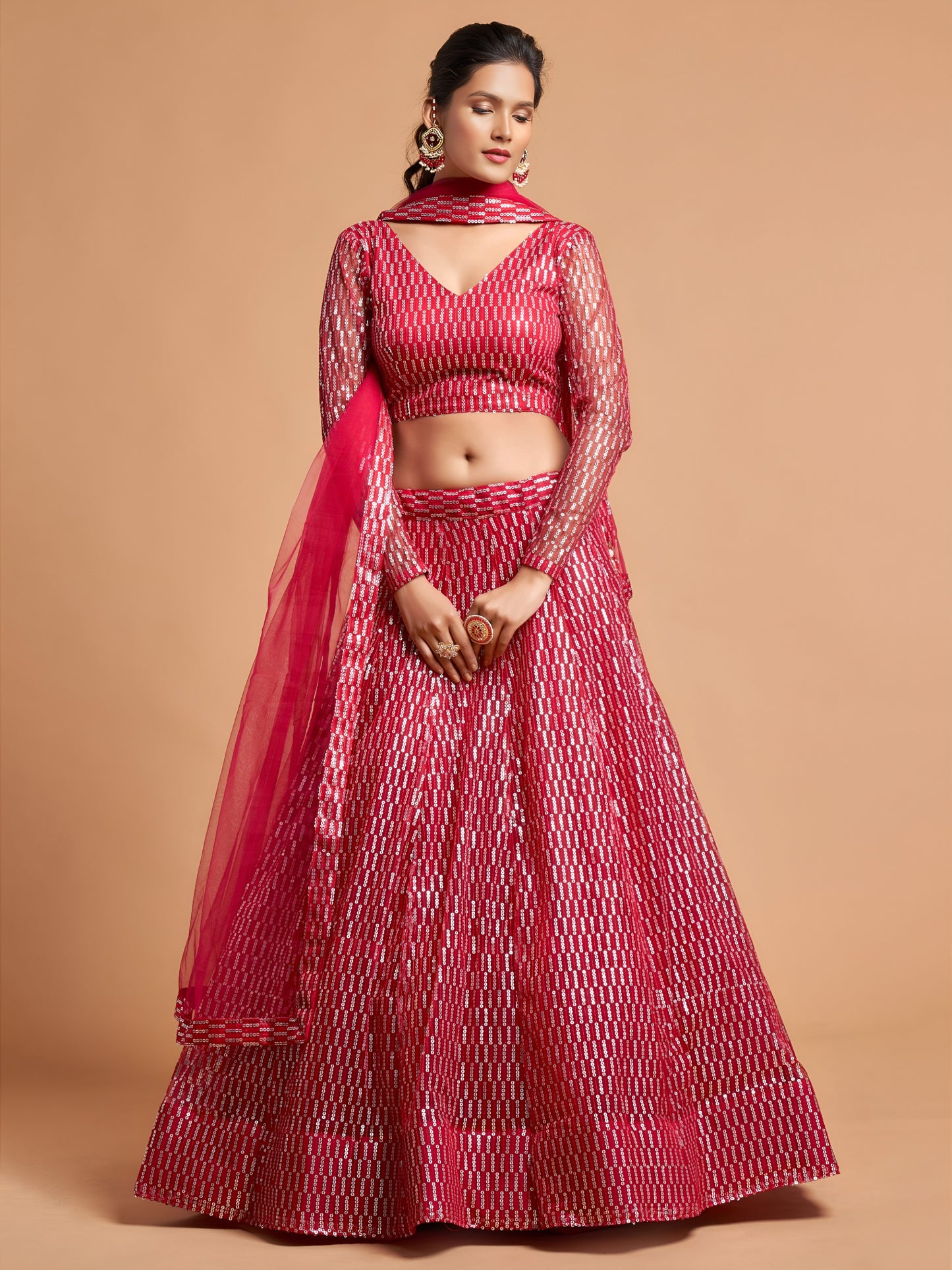 Vibrant Pink Lehenga For Chic Bling & Attractive Looks