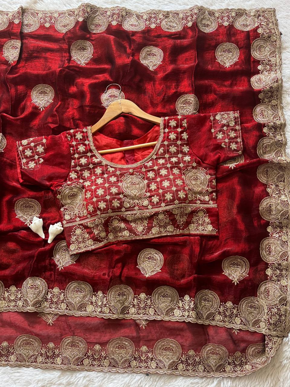 RICH LOOK FUNCTIONS PARTY WEAR SAREE - FOUR UNIQUE COLORS