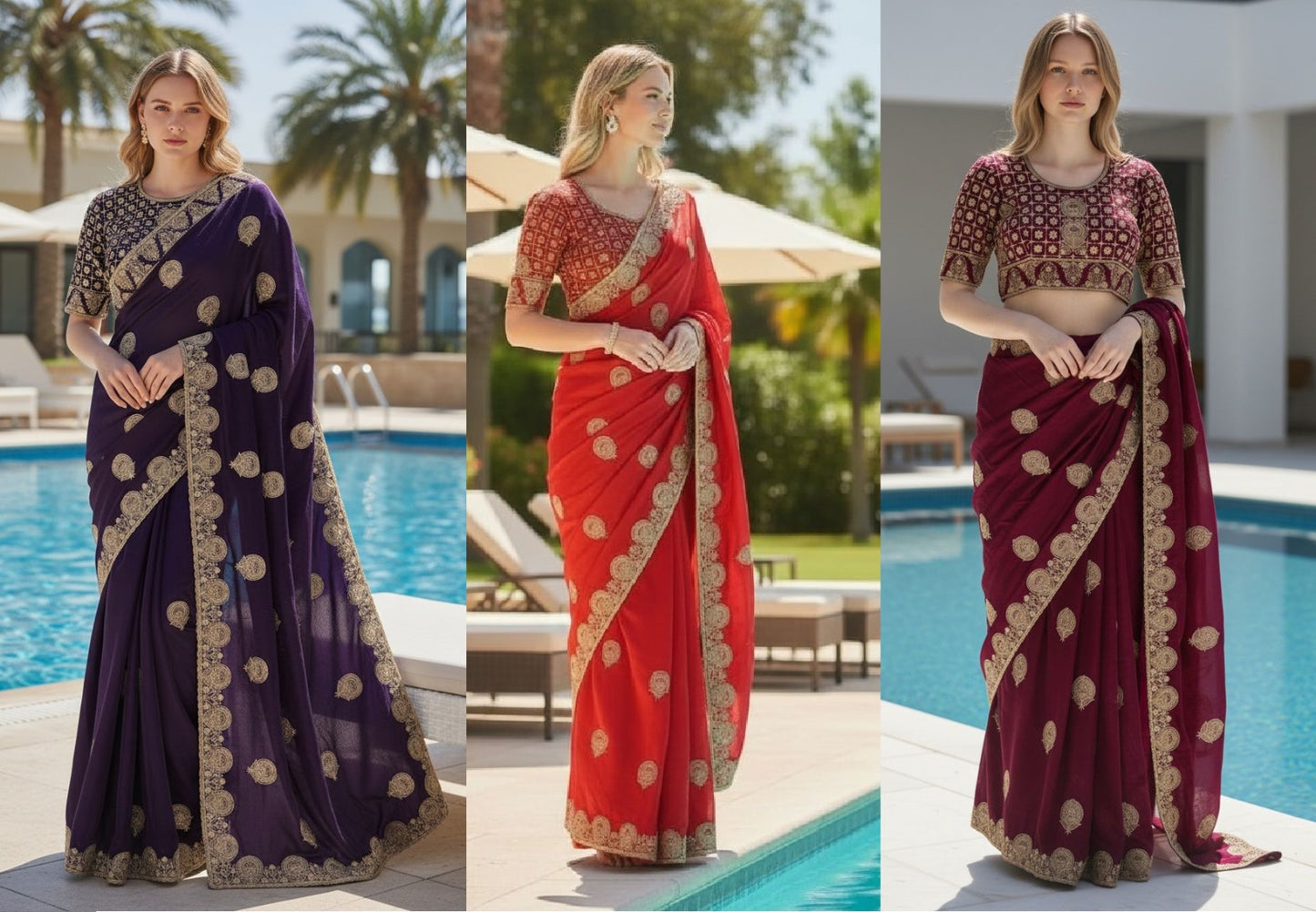 Sheer Elegance Exquisite Heavy Fandy Satin Silk Saree