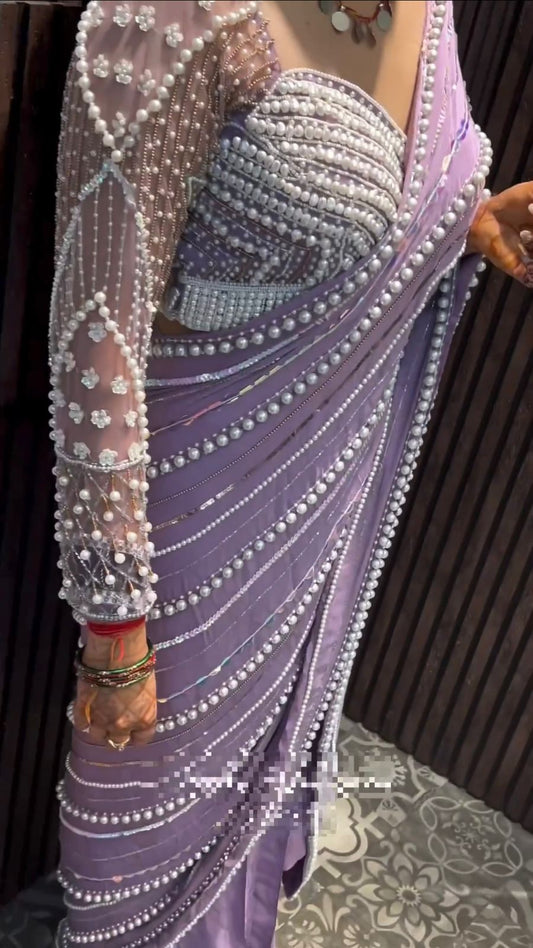 PEARL HANDWORK PREMIUM SAREE