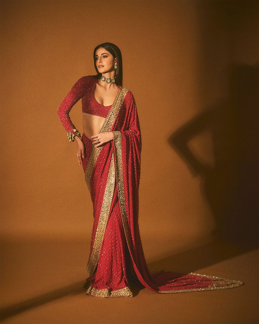 OCCASSION WEAR PREMIUM RED SAREE
