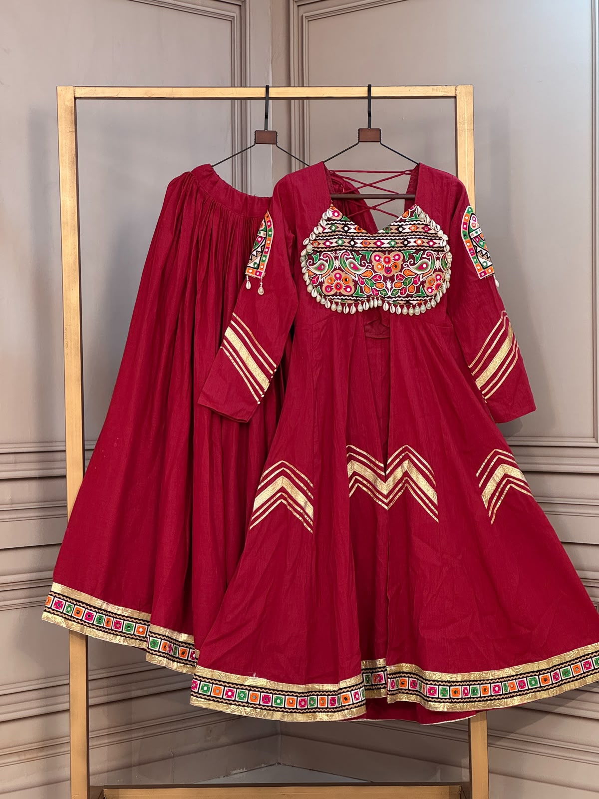 NAVRATRI INDO WESTERN KURTI LEHENGA