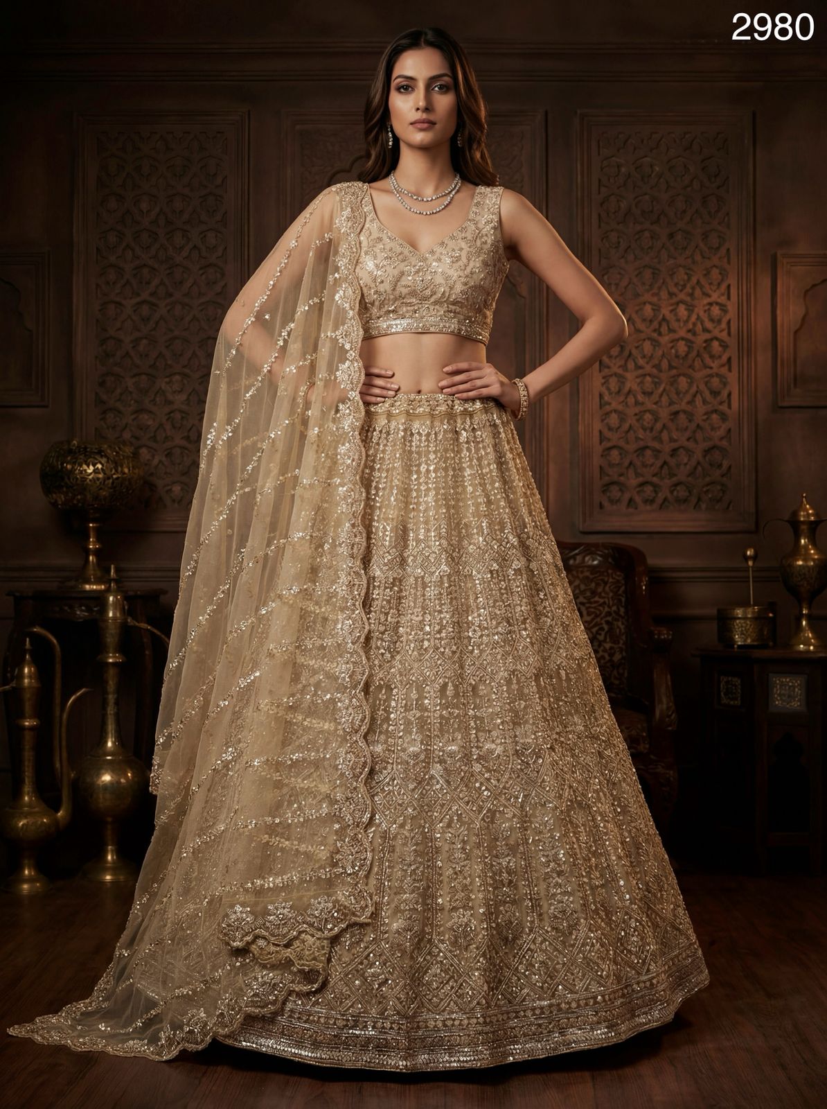 Golden Designer Premium Lehenga