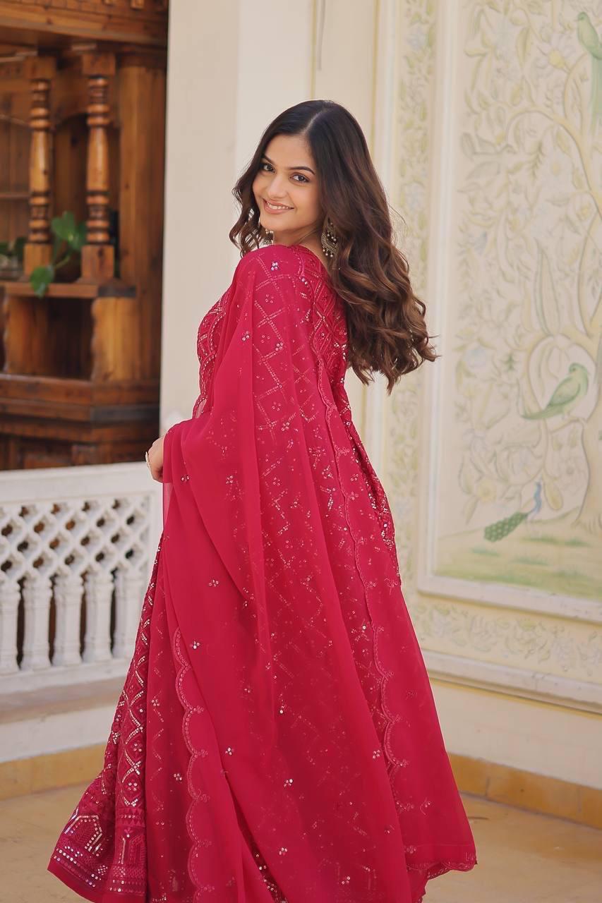 Beautiful Gown With Dupatta In Two Colors