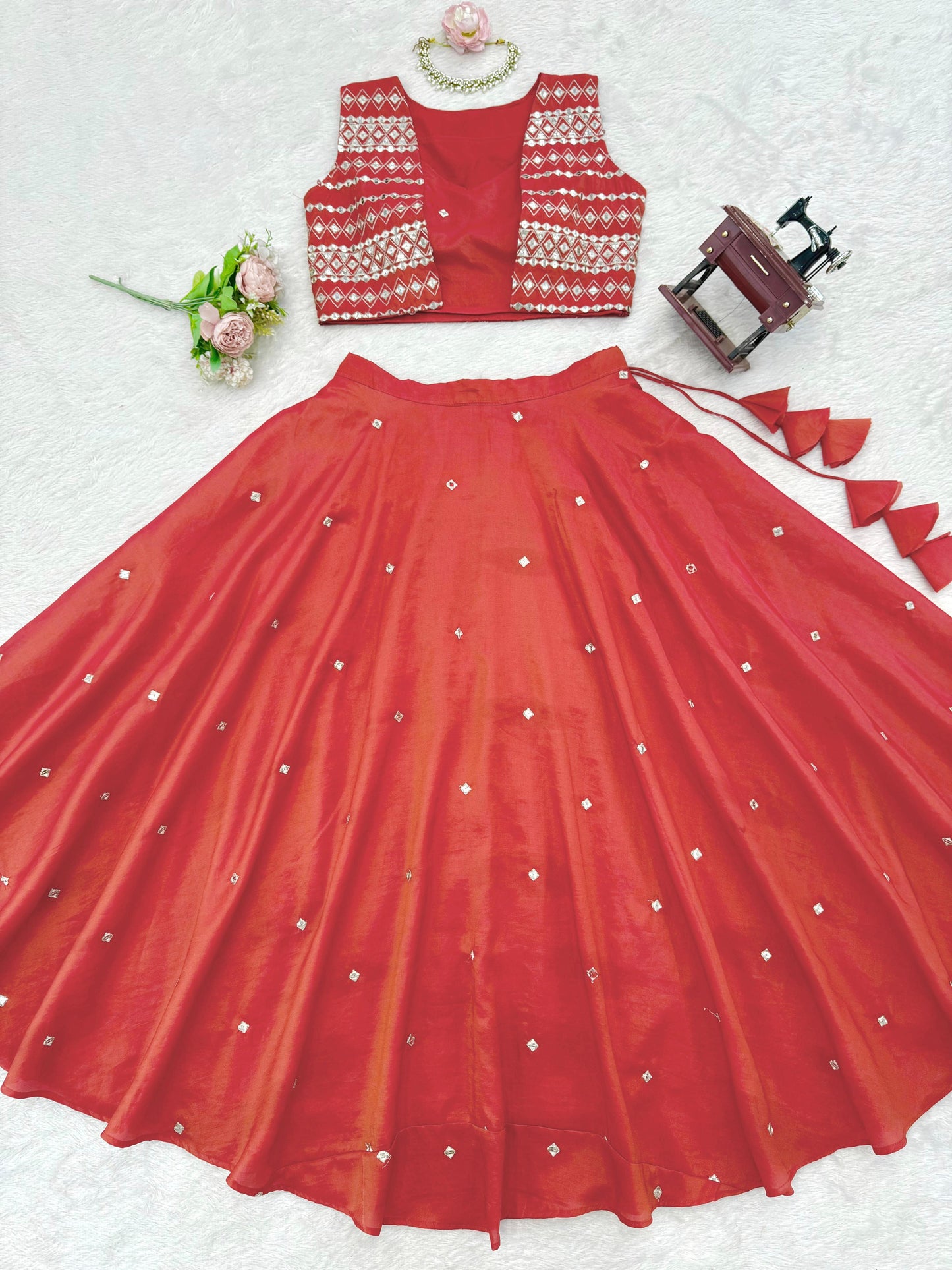 Orange Indo Western Attractive Outfit