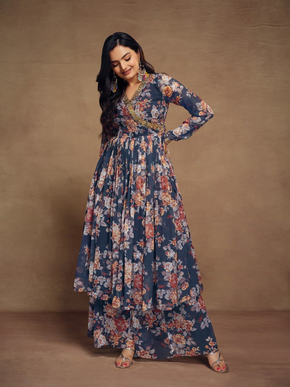 Cool Chiffon Premium Palazzo Suit set