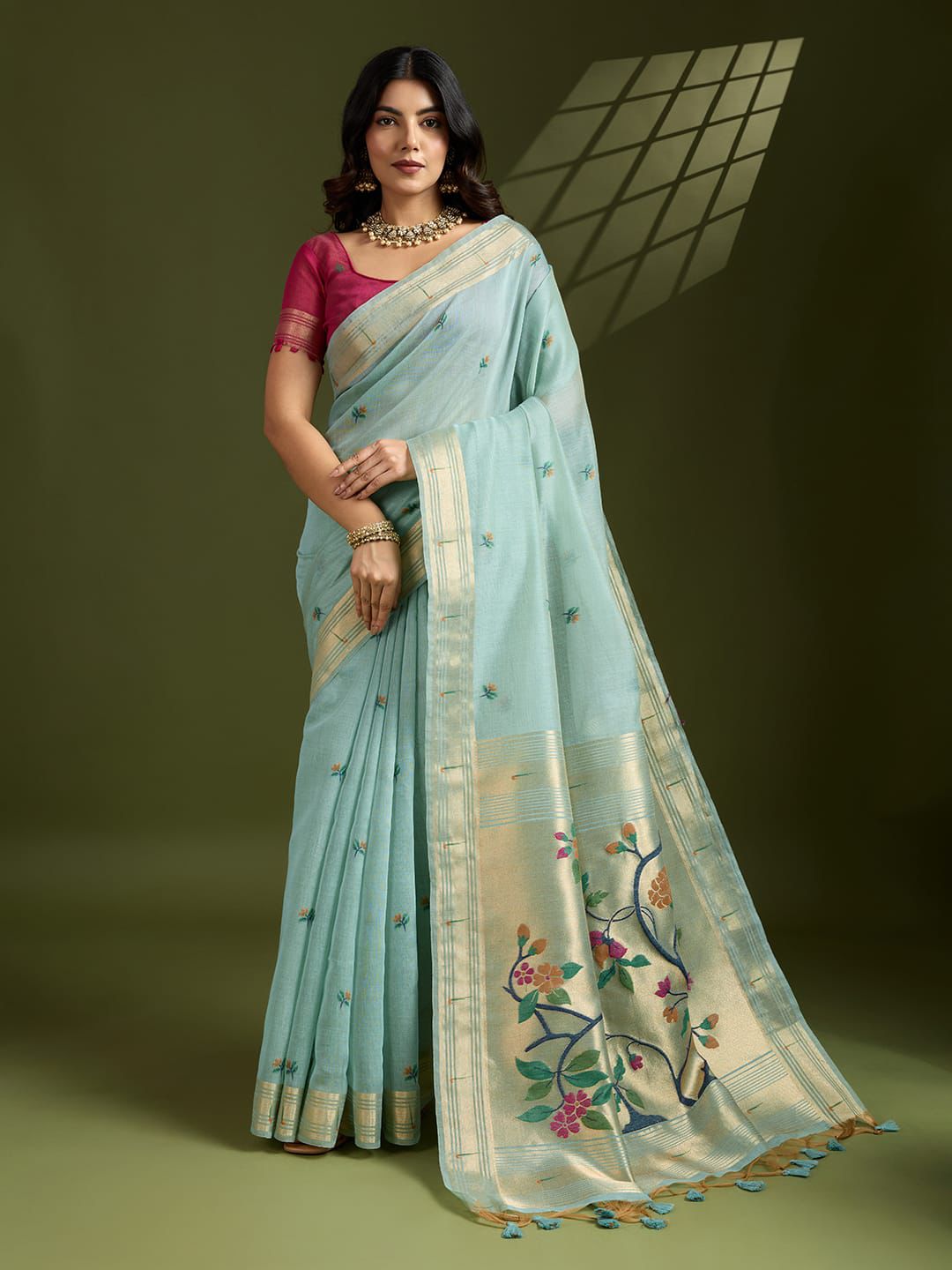 Paithani Soft Moga Cotton Sarees