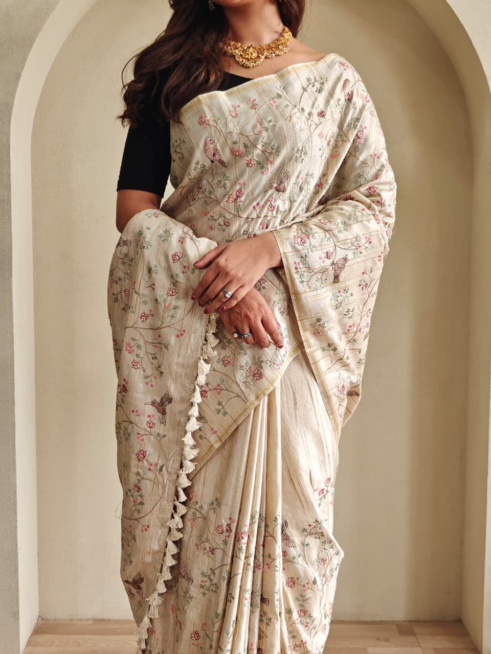 Pure Loom Tussar Silk Saree