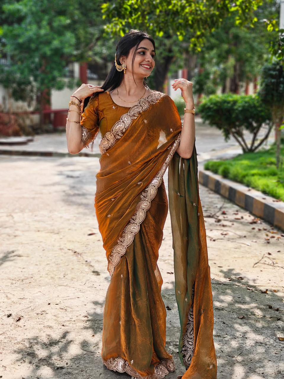Shaded Chiffon Premium Saree