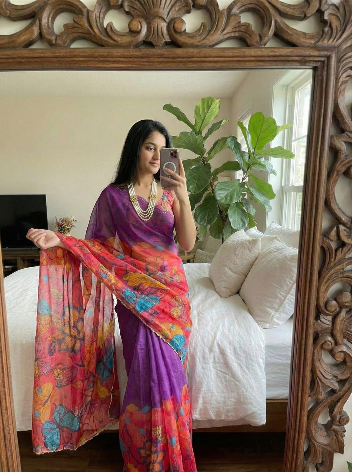 Colorful Elegant Tabby Will Saree