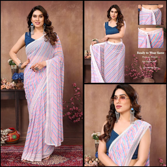 Summer Georgette Ready To Wear Sarees