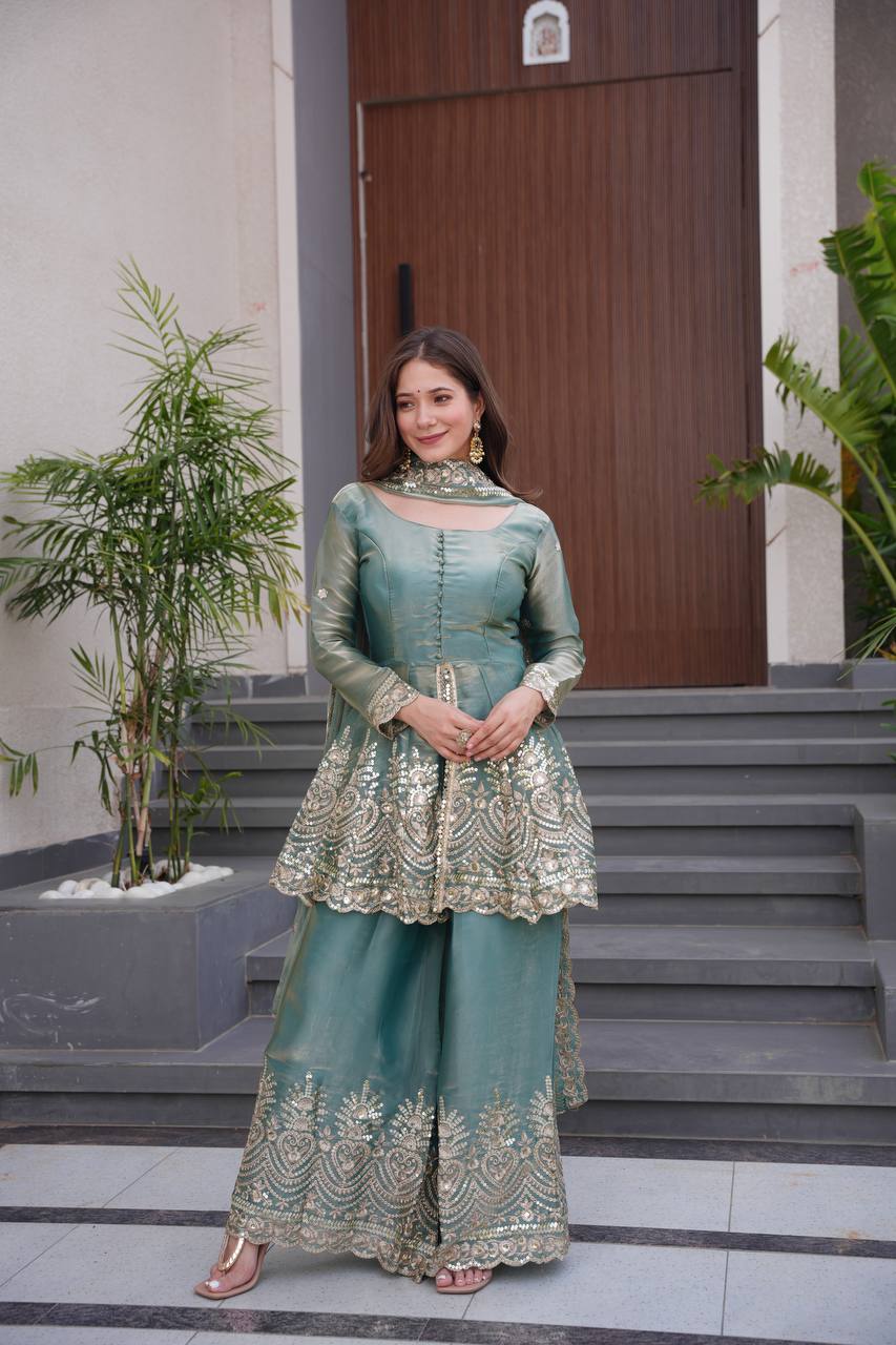 Premium Occasions Wear Sharara Outfit Ready to Wear