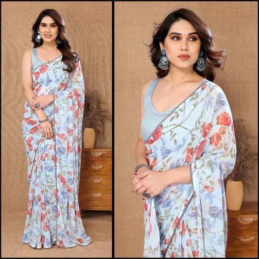Summer Georgette Ready To Wear Sarees