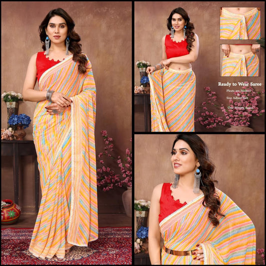 Summer Georgette Ready To Wear Sarees