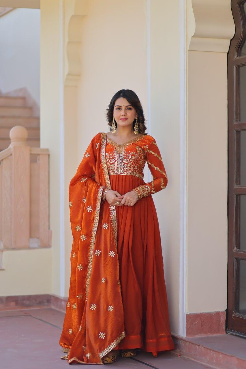 OCCASION EXCLUSIVE PREMIUM READYMADE GOWN-DUPATTA COLLECTION