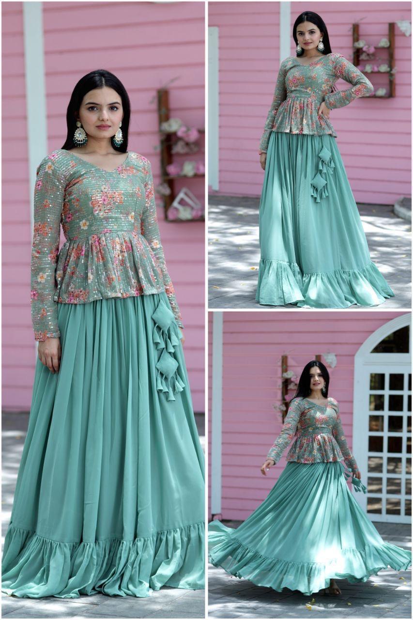 Floral Indo Western Fusion Outfit