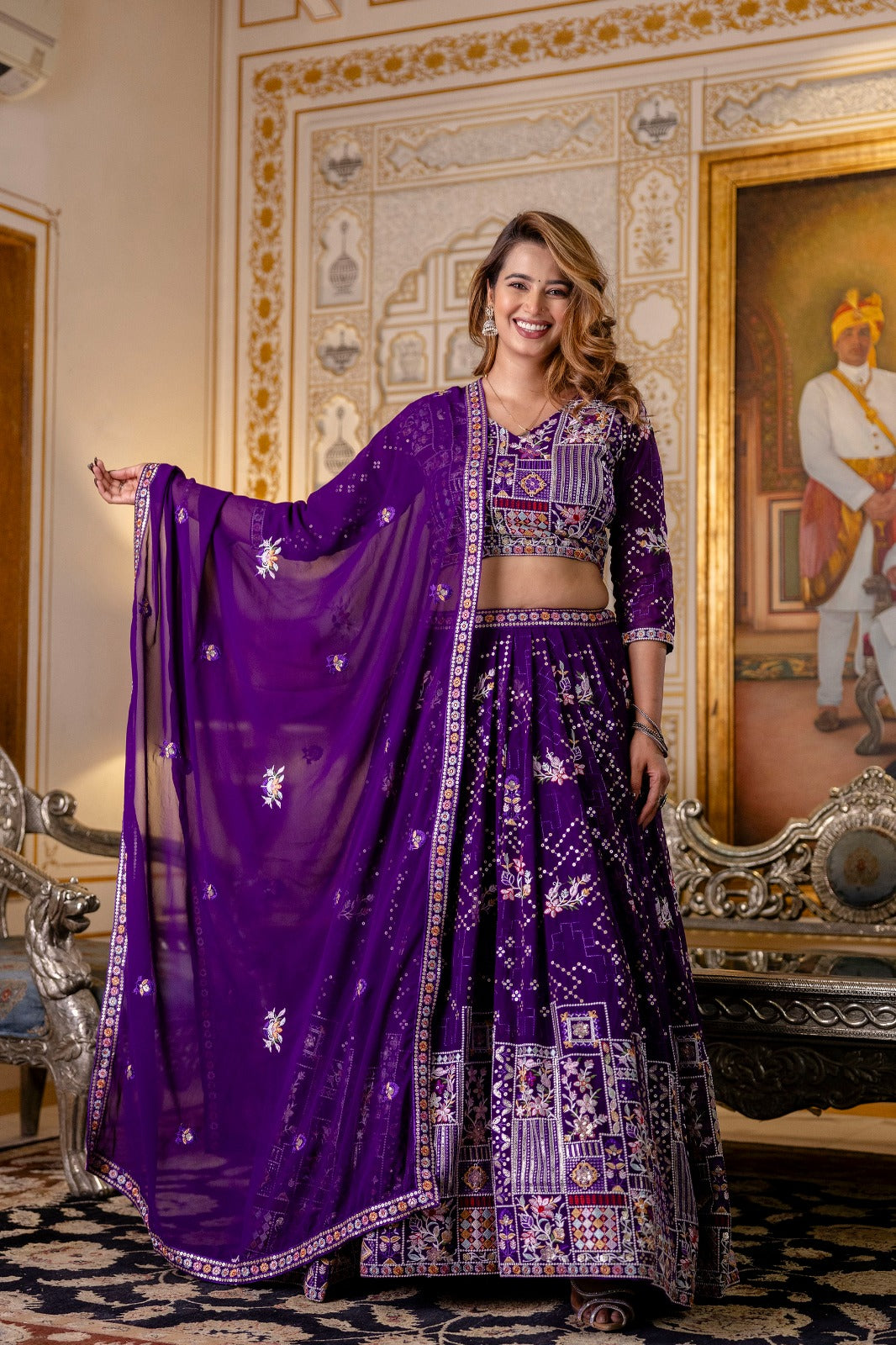 Purple Premium Stunning Lehanga