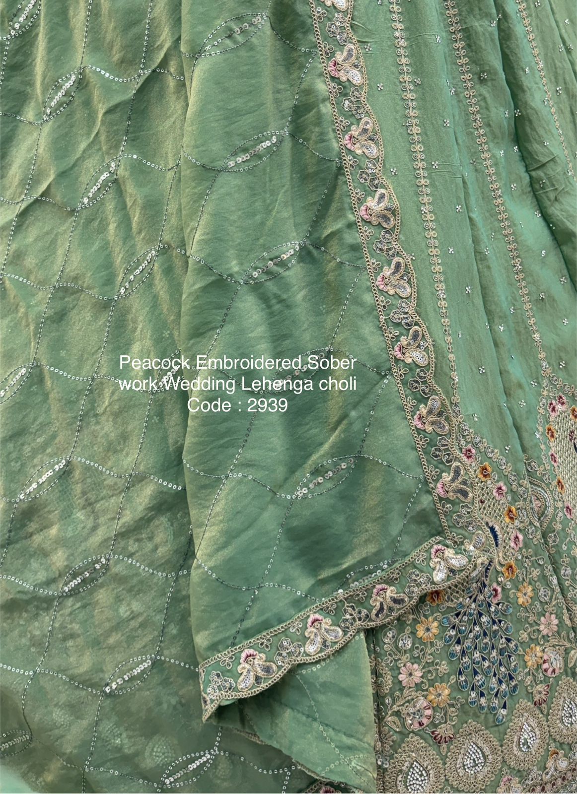 Peacock Embroidered Sober work Wedding Lehenga choli