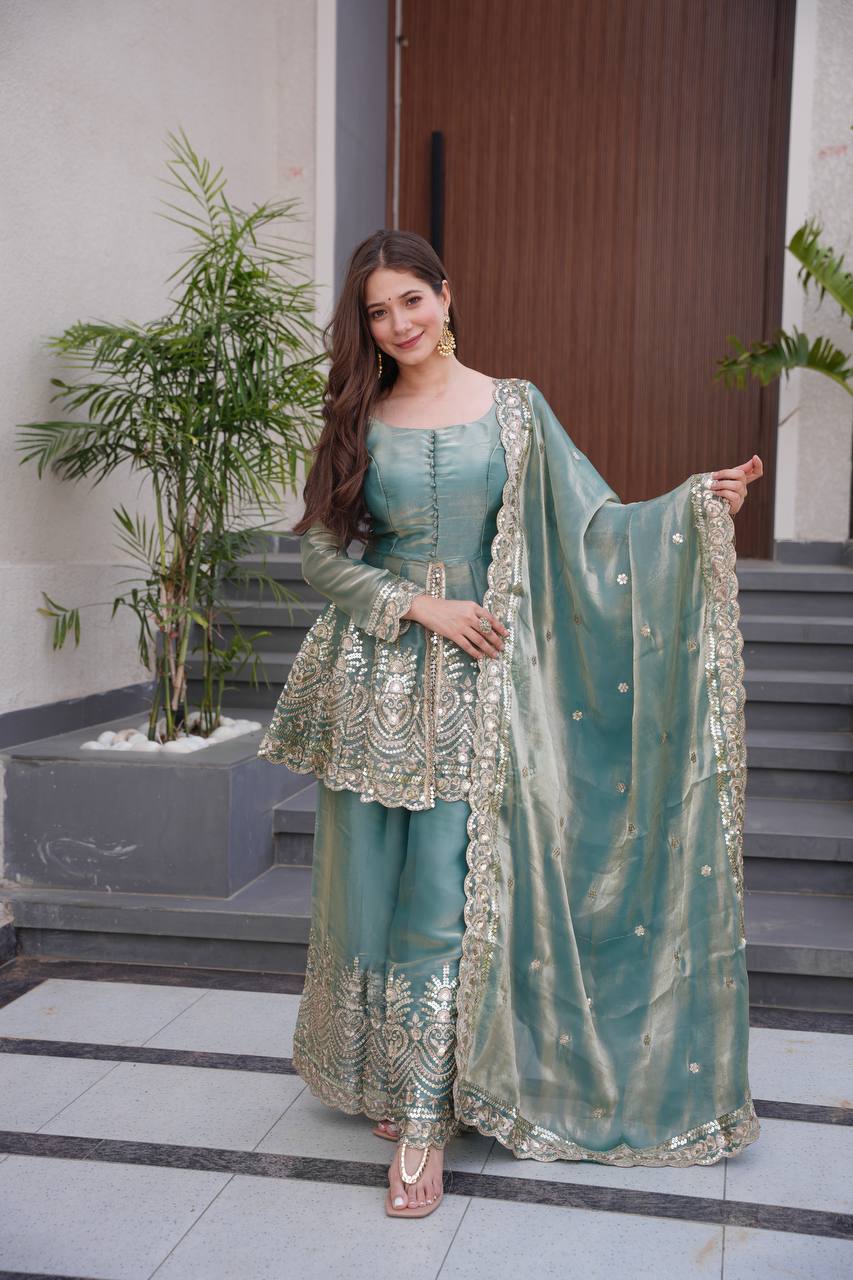 Premium Occasions Wear Sharara Outfit Ready to Wear