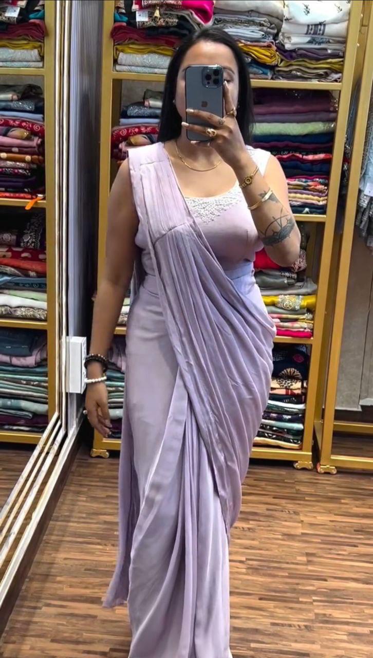 Koti Jacket Style Ready To Wear Trending Embroidery Sequence Work Saree
