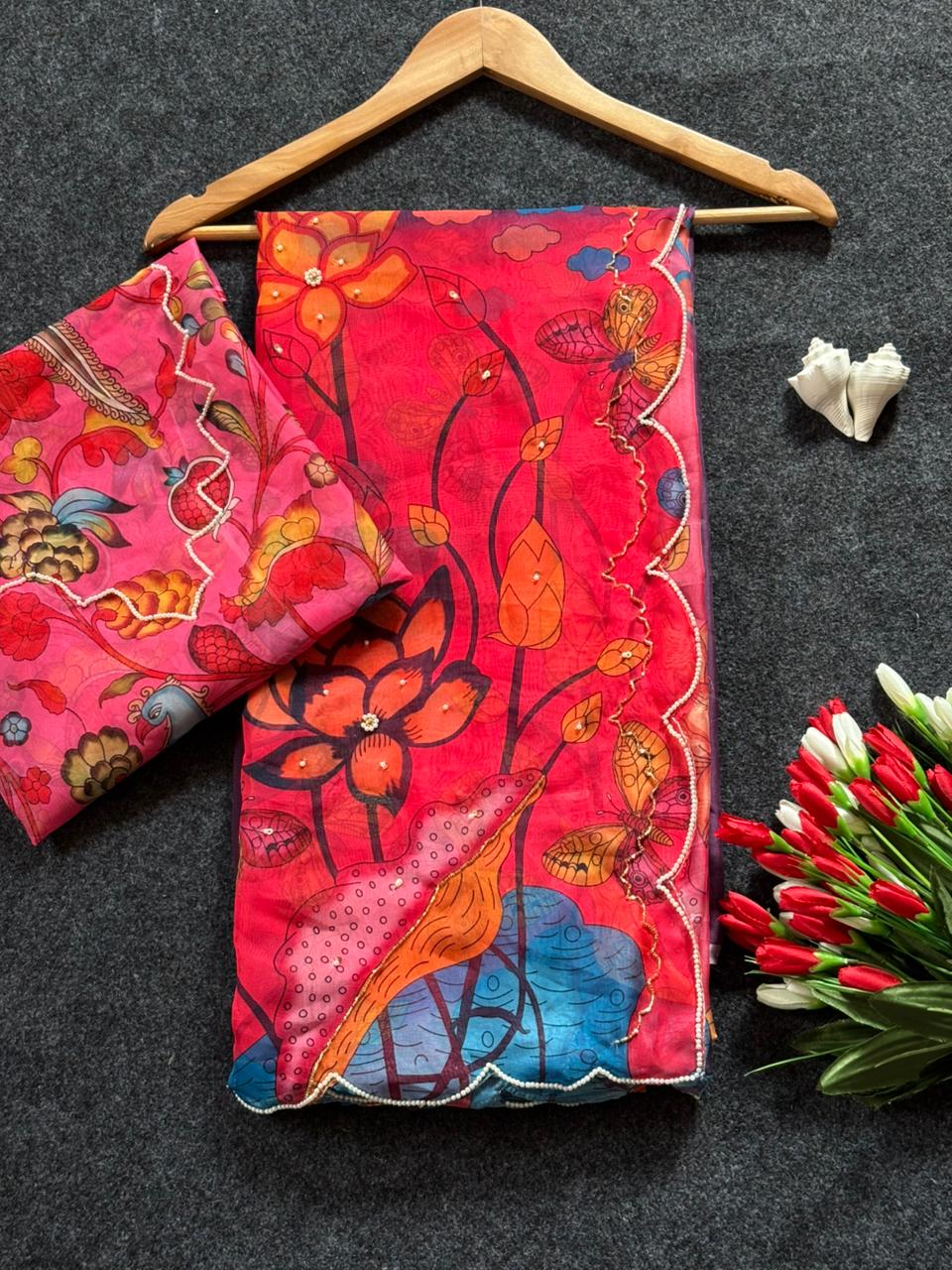 Colorful Elegant Tabby Will Saree