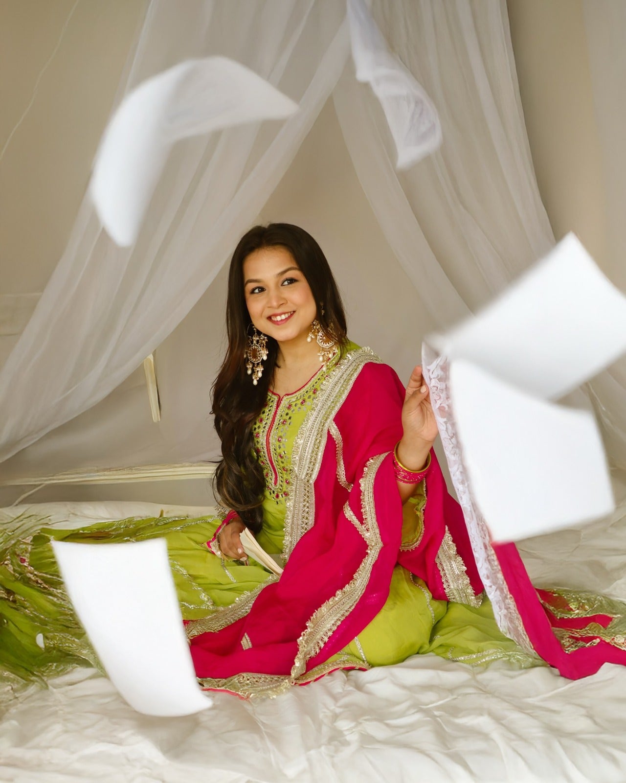 Chic Classy Organza Plazo Suit Set