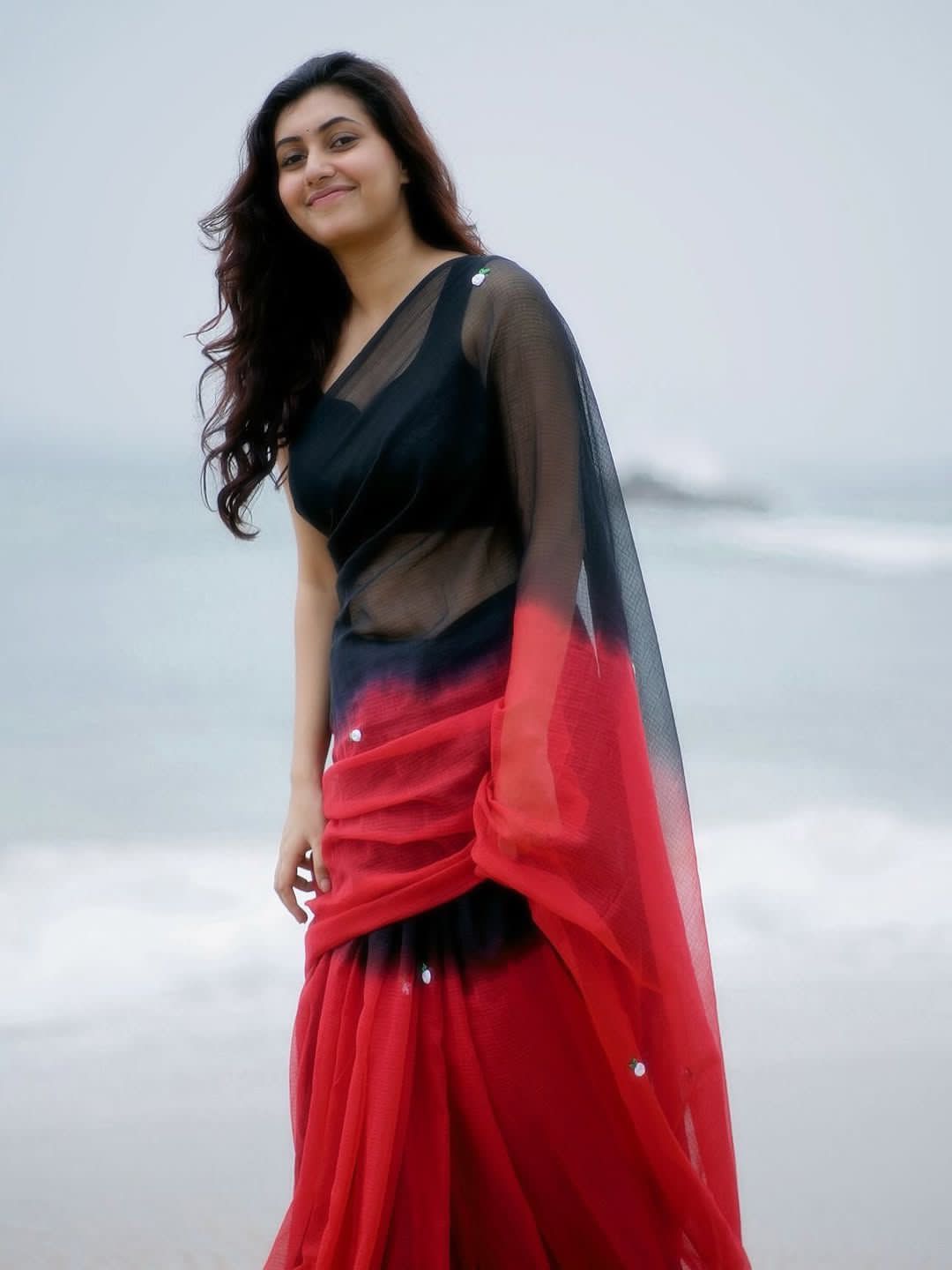 Fluidic Double Color Premium Saree
