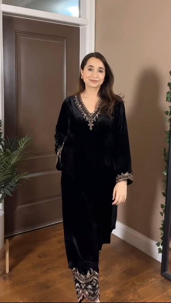 Velvet Stylish Occassion Exclusive Outfit