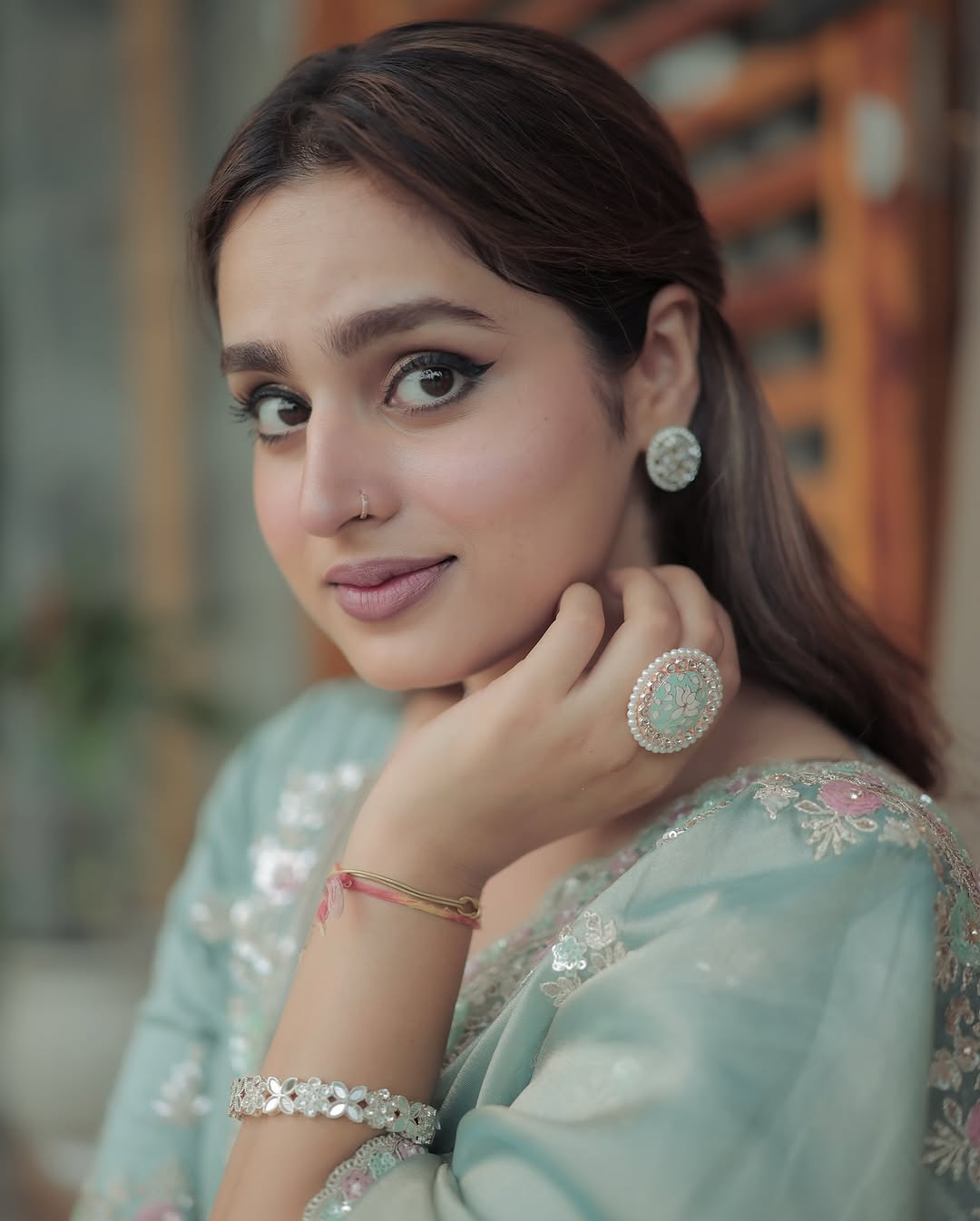 Pastal Sea Green Soft Satin Silk Premium Saree
