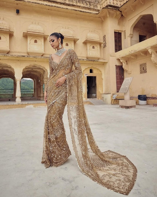 Bling Starry Royal Bollywood BlockBuster Sequins Saree